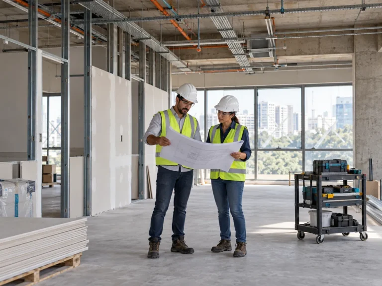 Acompanhamento técnico de obra comercial
